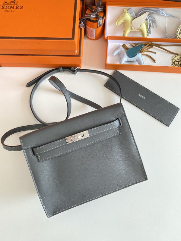 Сумка кожаная Kelly danse II Silver 22 см фото 9