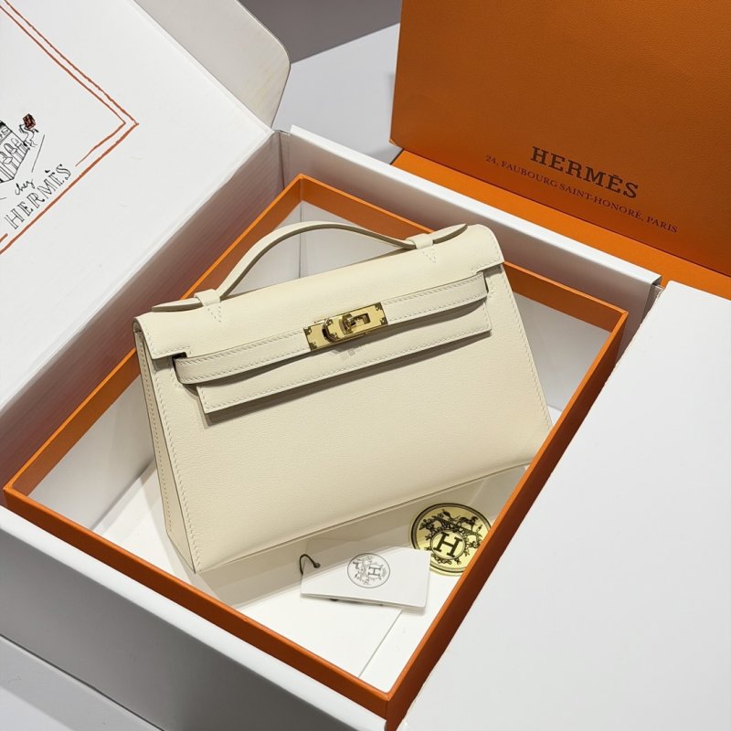 Сумка кожаная Kelly Pochett Swift 22 см