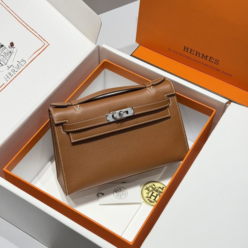 Сумка кожаная Kelly Pochett Swift 22 см