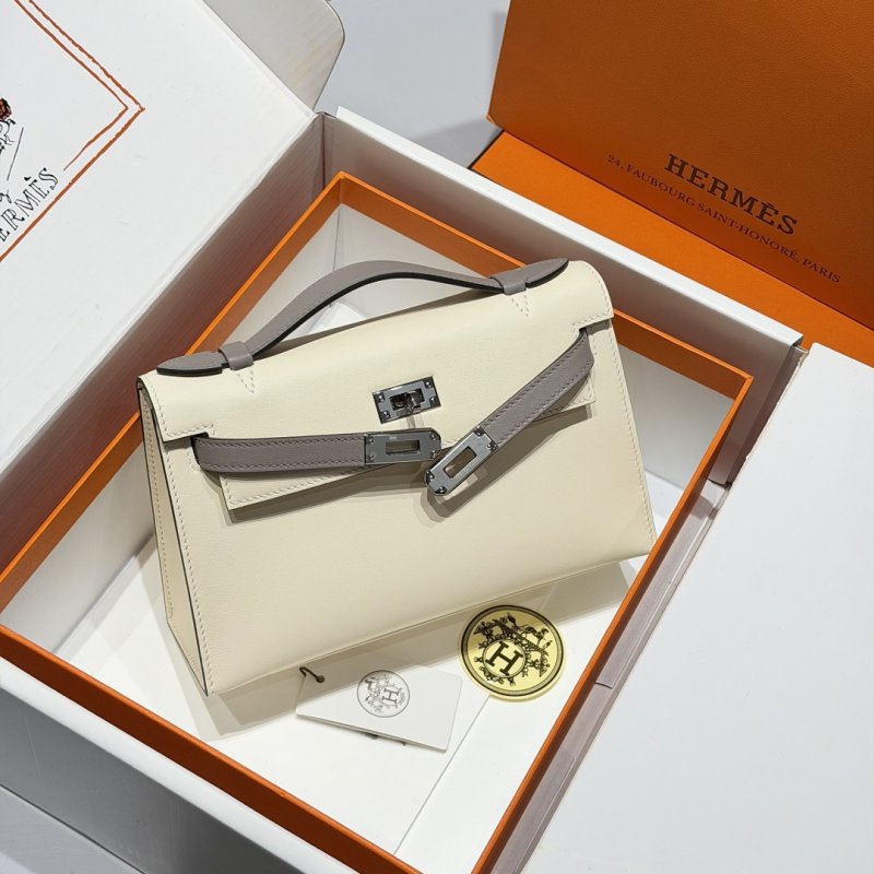 A bag leather Kelly Pochett Swift 22 cm фото 9