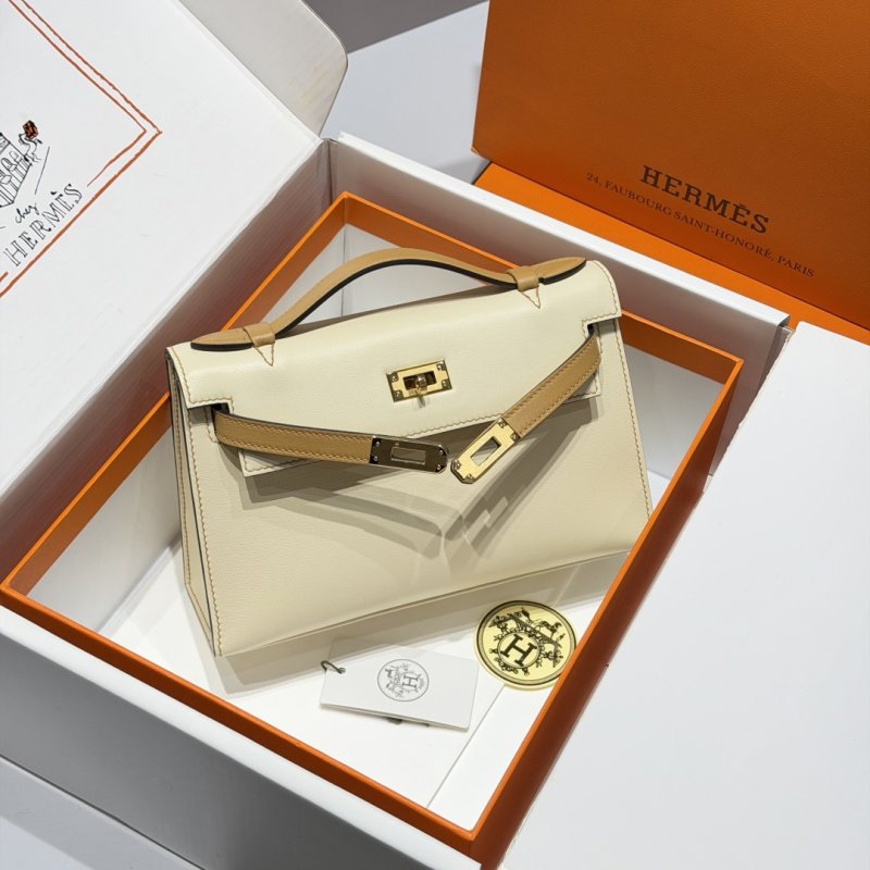 A bag leather Kelly Pochett Swift 22 cm фото 9