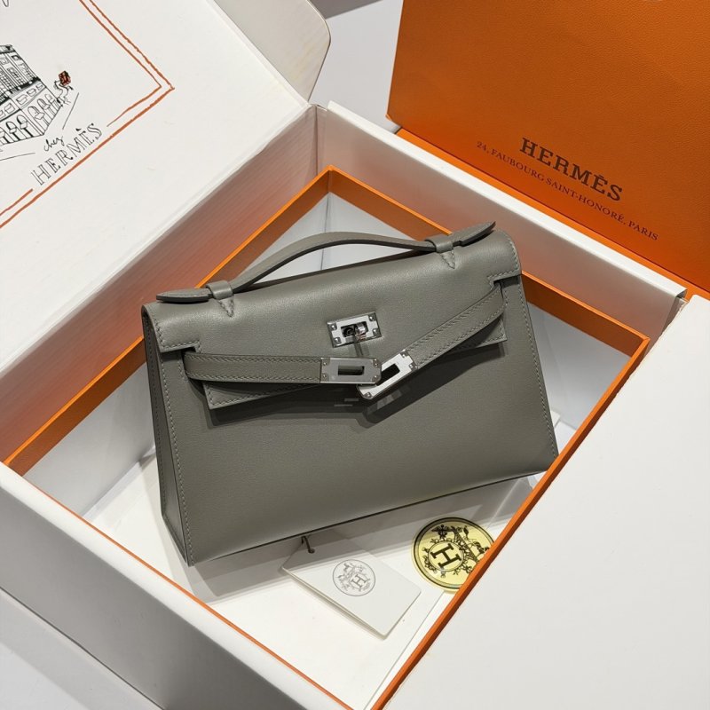 A bag leather Kelly Pochett Swift 22 cm фото 9