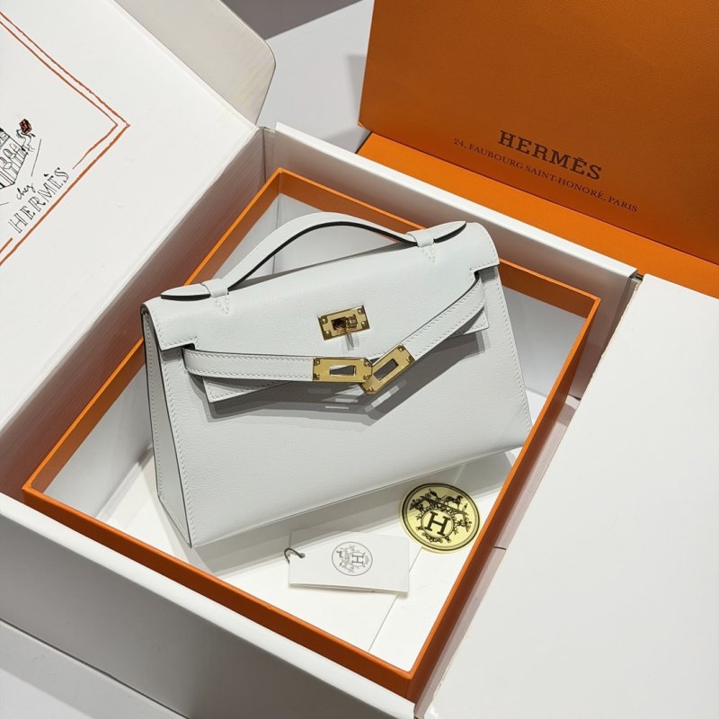 A bag leather Kelly Pochett Swift 22 cm фото 9