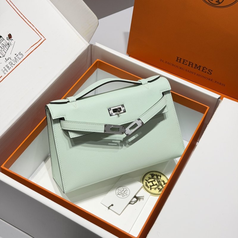 A bag leather Kelly Pochett Swift 22 cm фото 9