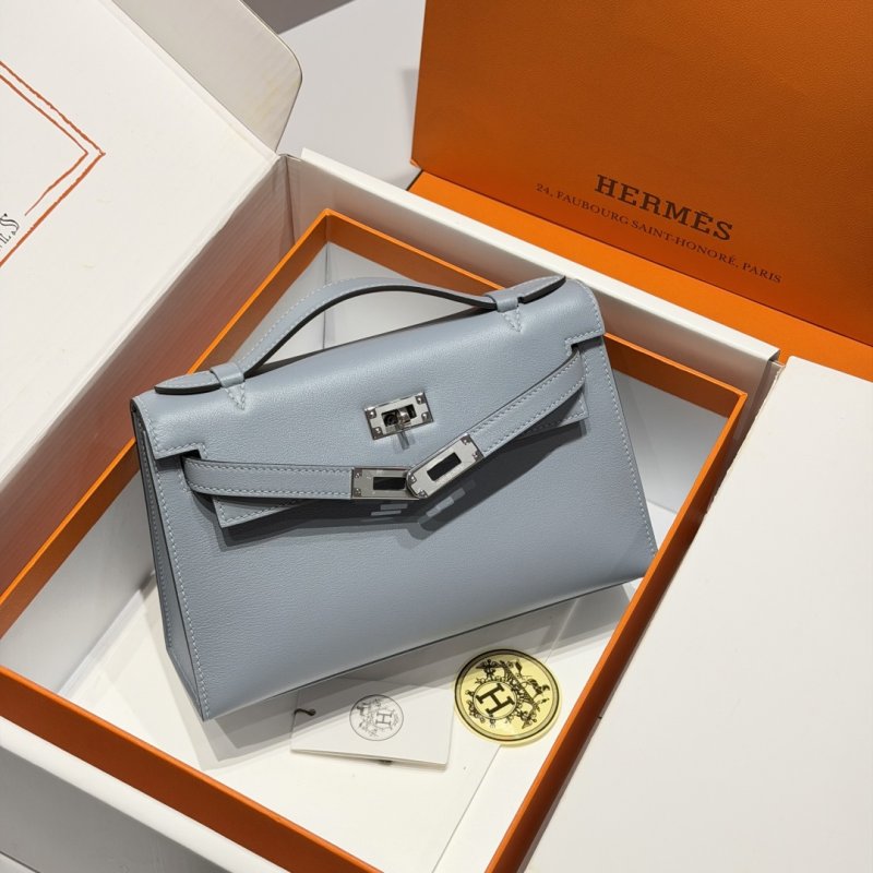 A bag leather Kelly Pochett Swift 22 cm фото 9