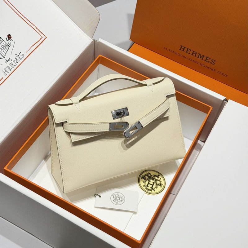 A bag leather Kelly Pochett Swift 22 cm фото 9