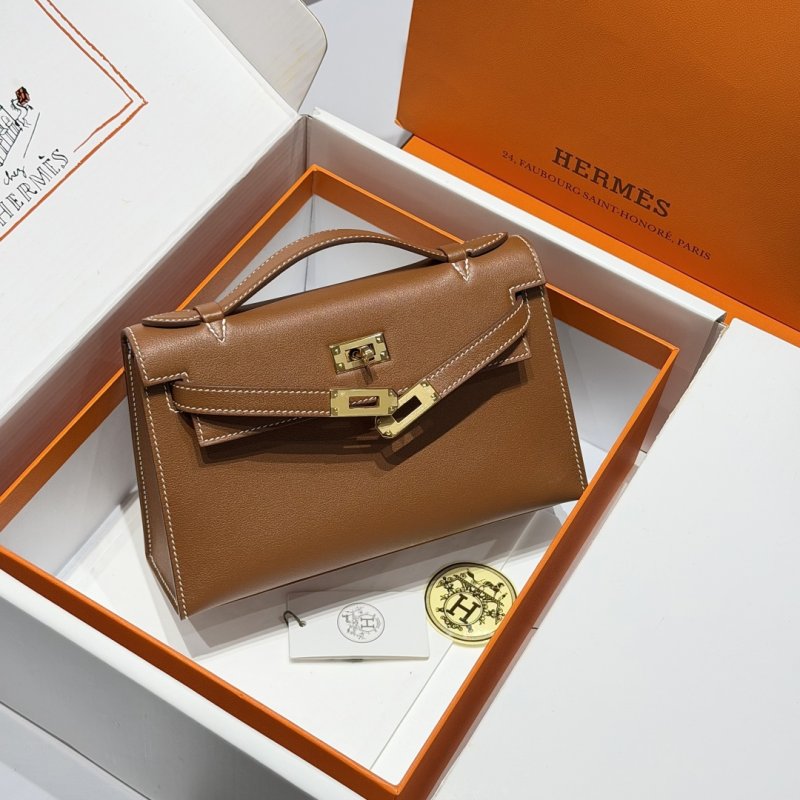 Сумка кожаная Kelly Pochett Swift 22 см фото 9