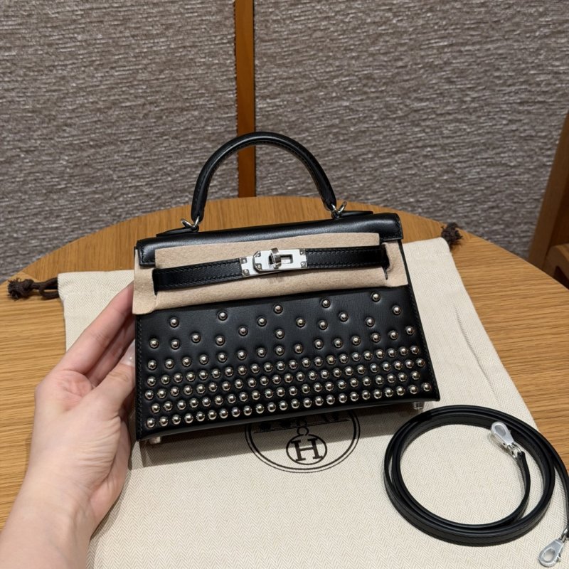 A bag leather Mini Kelly 19 cm at skin Box
