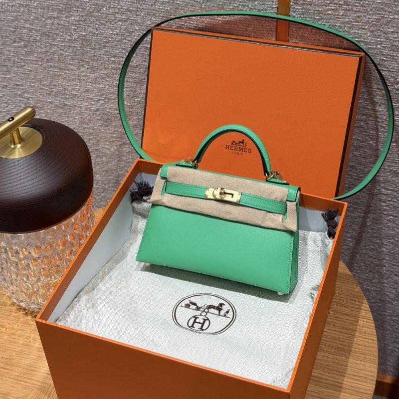 Сумка кожаная Mini Kelly 19 см в коже Swift