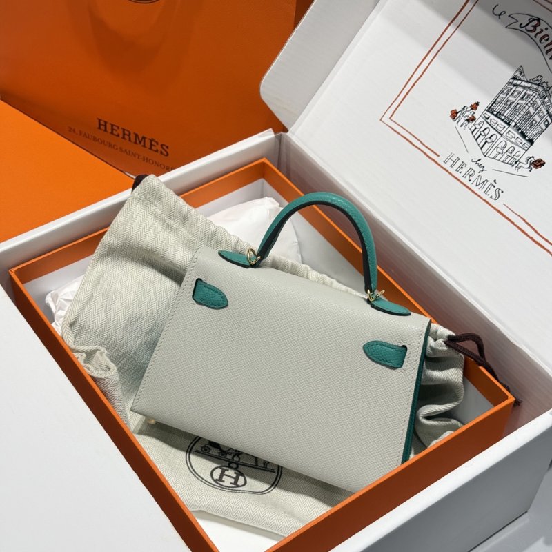 Сумка кожаная Mini Kelly 19 см фото 2