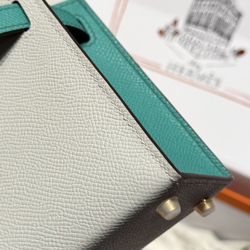 Сумка кожаная Mini Kelly 19 см фото 7