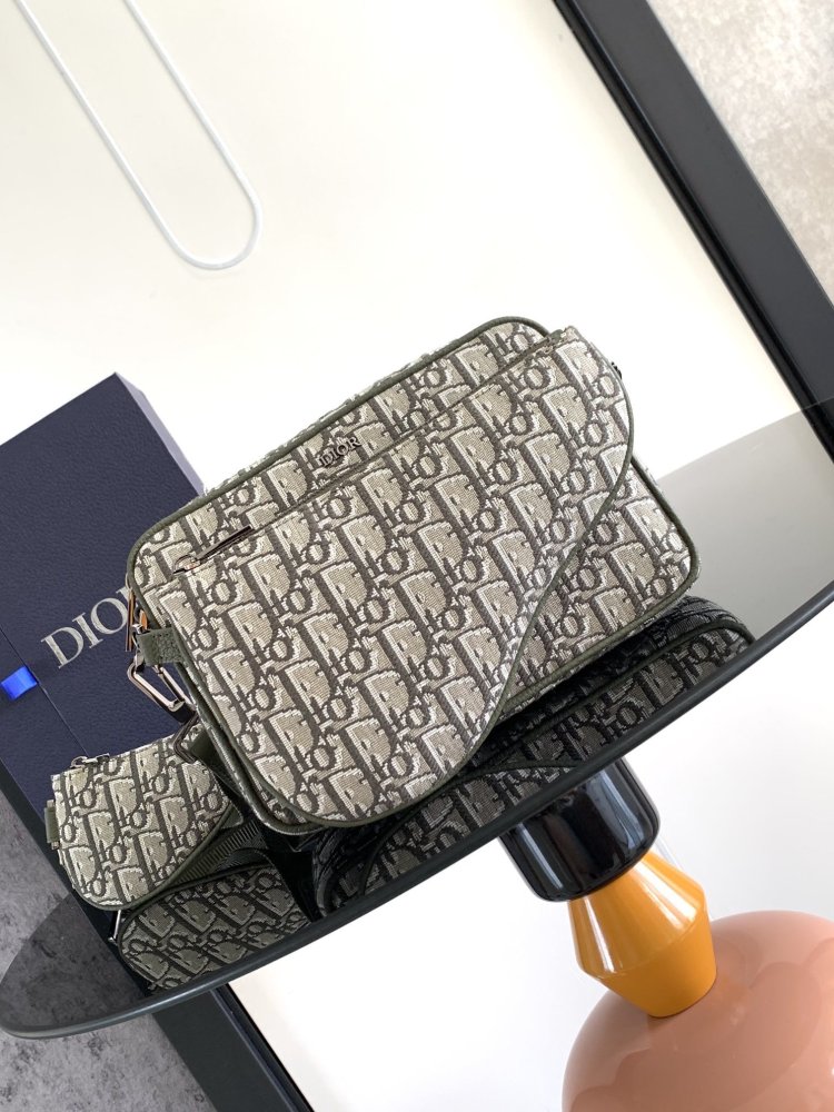 A bag leather men's Saddle 23 cm