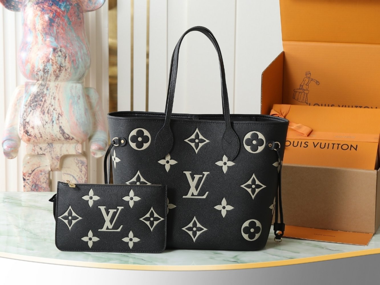 Сумка кожаная Neverfull Medium 31 см