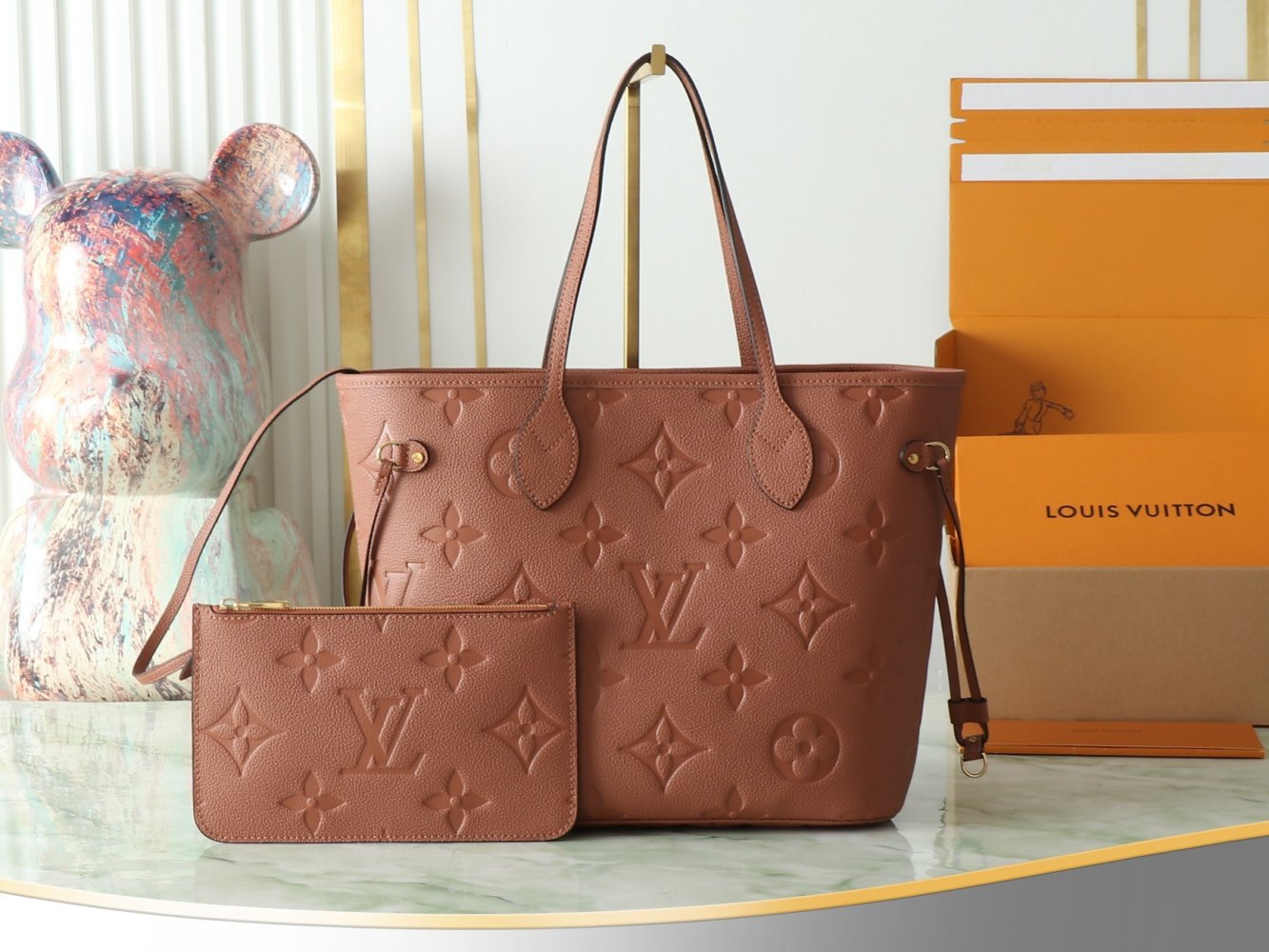 Сумка кожаная Neverfull Medium 31 см