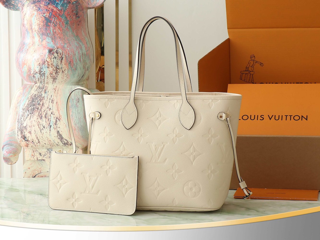 Сумка шкіряна Neverfull Medium 31 см