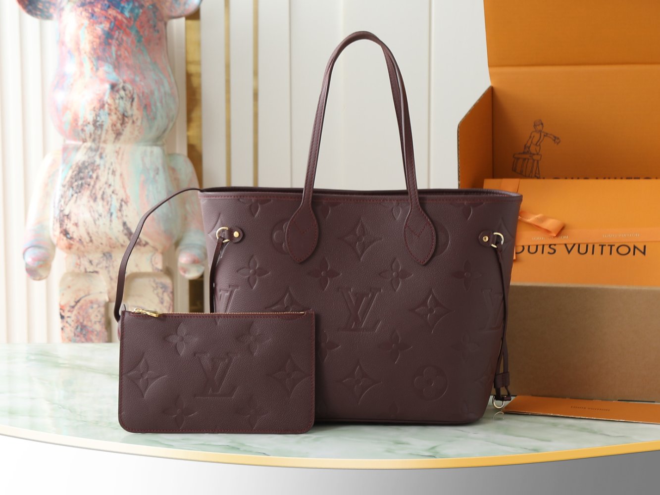 Сумка шкіряна Neverfull Medium 31 см