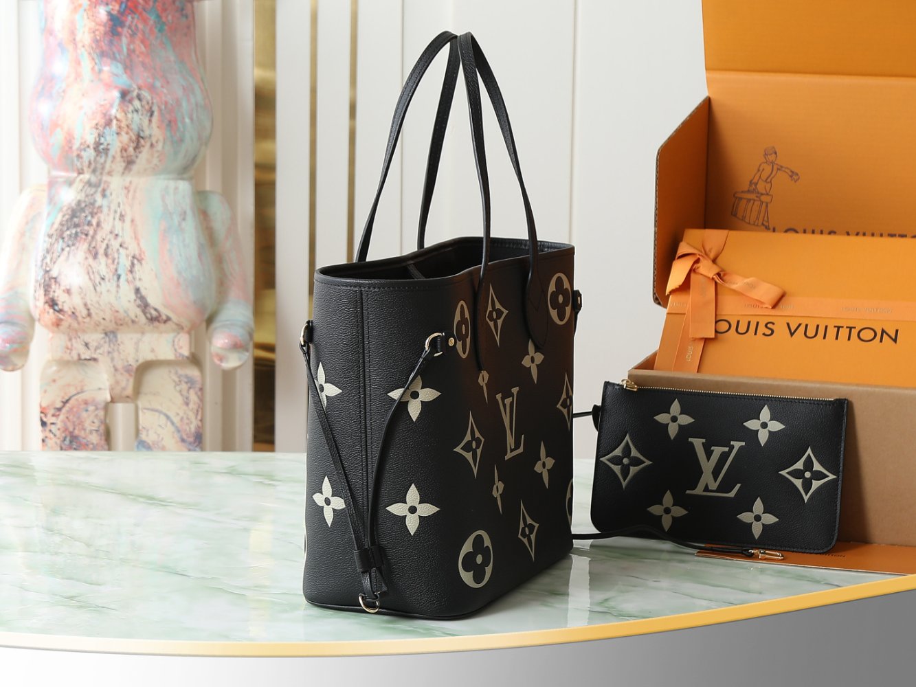 Сумка кожаная Neverfull Medium 31 см фото 2