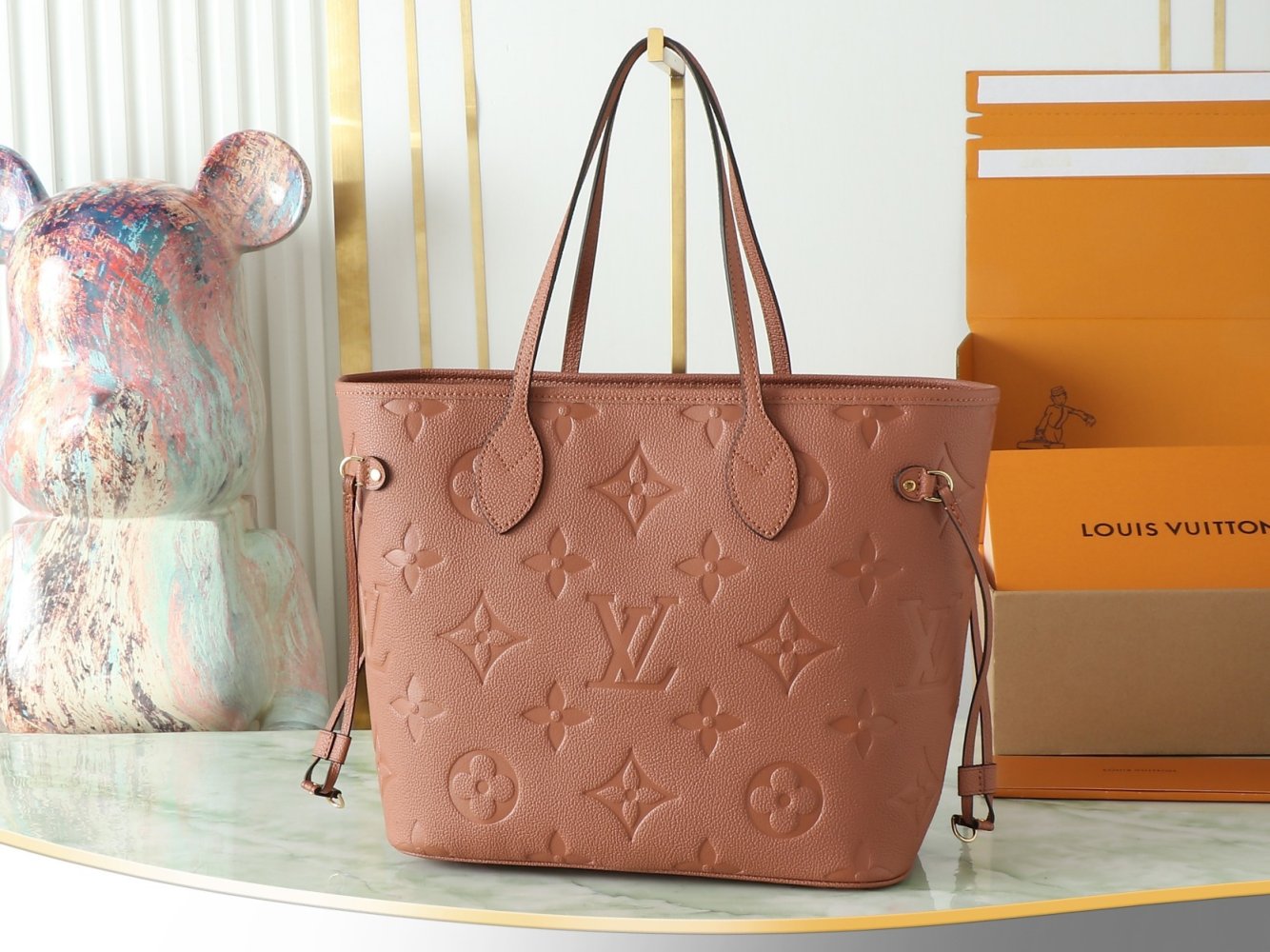 Сумка кожаная Neverfull Medium 31 см фото 2