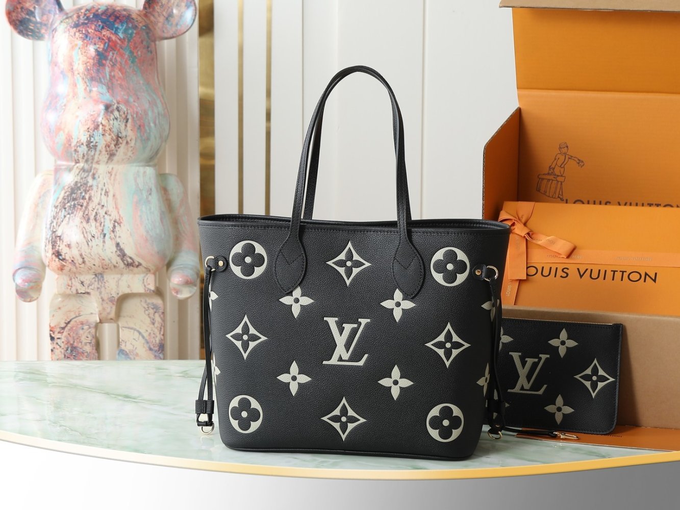 Сумка кожаная Neverfull Medium 31 см фото 3