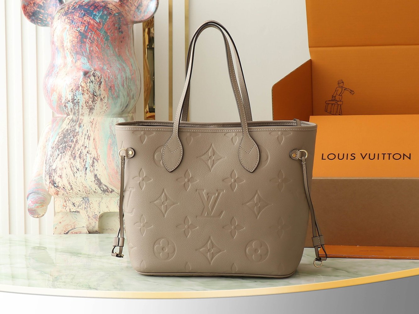 Сумка кожаная Neverfull Medium 31 см фото 3