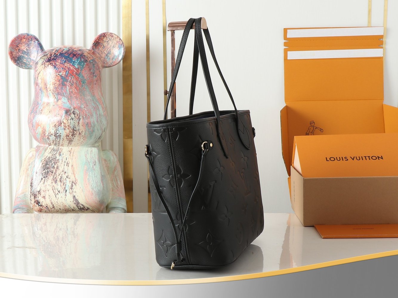 Сумка кожаная Neverfull Medium 31 см фото 3