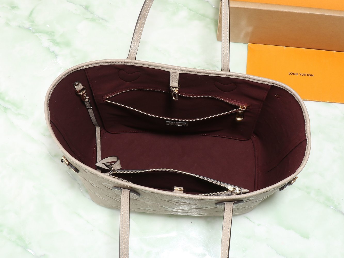 Сумка кожаная Neverfull Medium 31 см фото 8