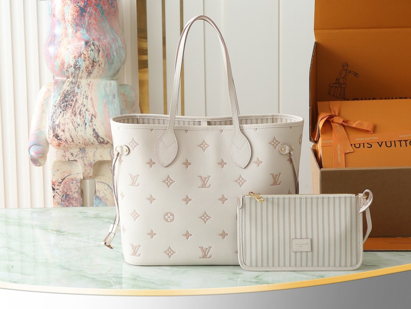 Сумка кожаная Neverfull MM 32 см