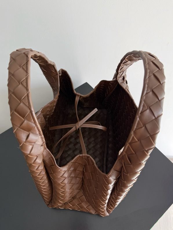 Сумка кожаная плетеная Campana 33 см фото 5