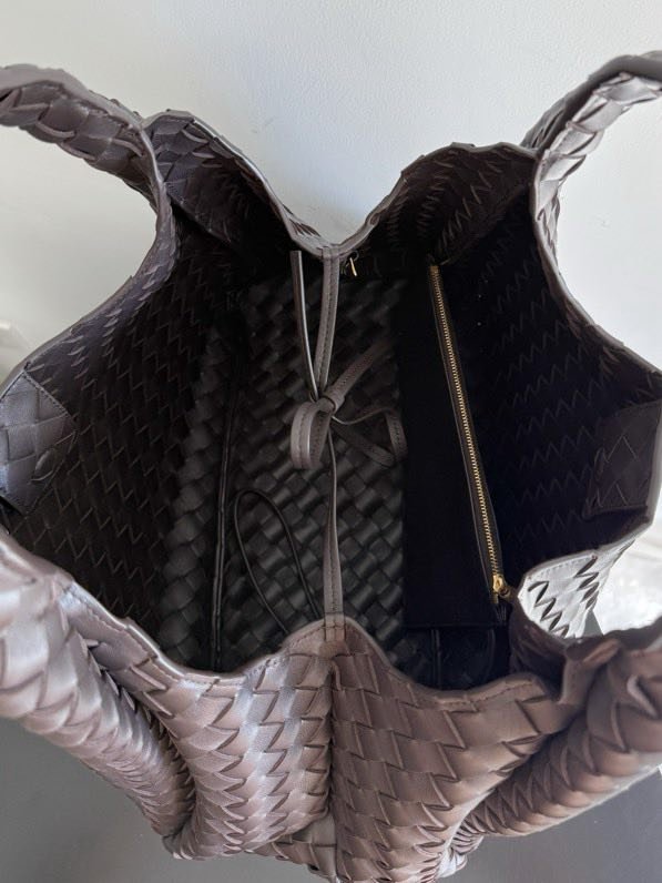 Сумка шкіряна плетені Campana 39 см фото 6