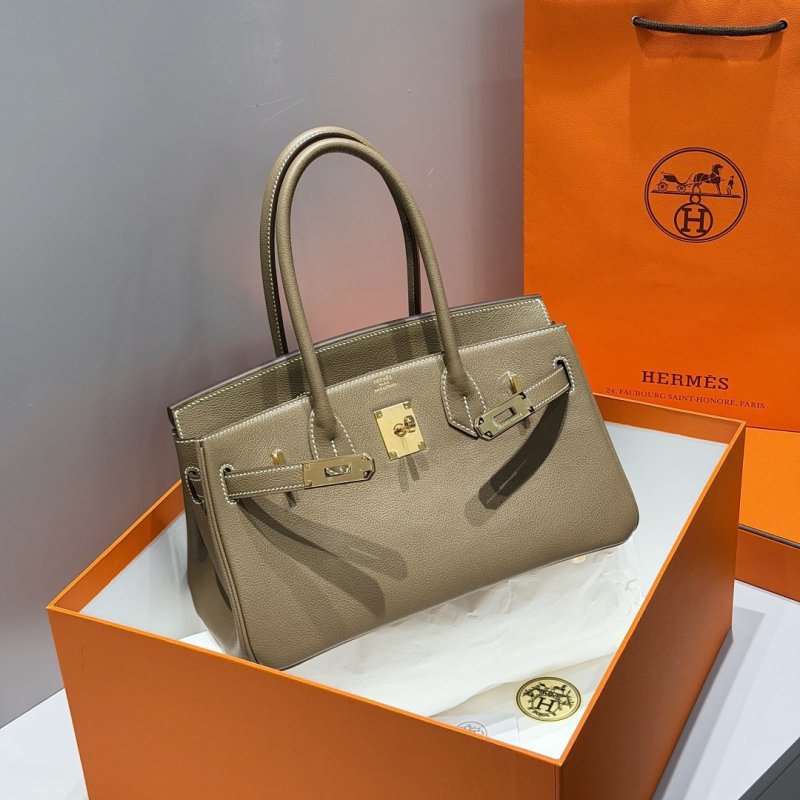 Сумка кожаная Shoulder Birkin Gold 29 см фото 2