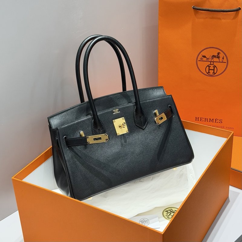 Сумка кожаная Shoulder Birkin Gold 29 см фото 2
