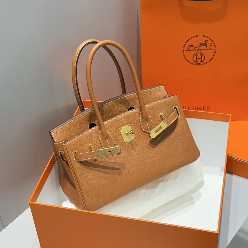Сумка кожаная Shoulder Birkin Gold 29 см фото 2