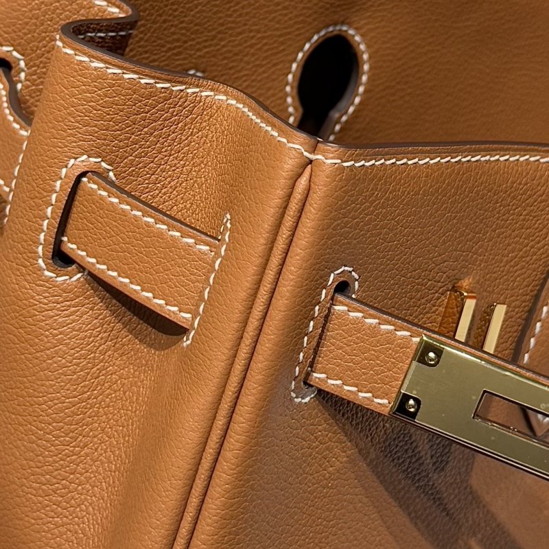 Сумка кожаная Shoulder Birkin Gold 29 см фото 4