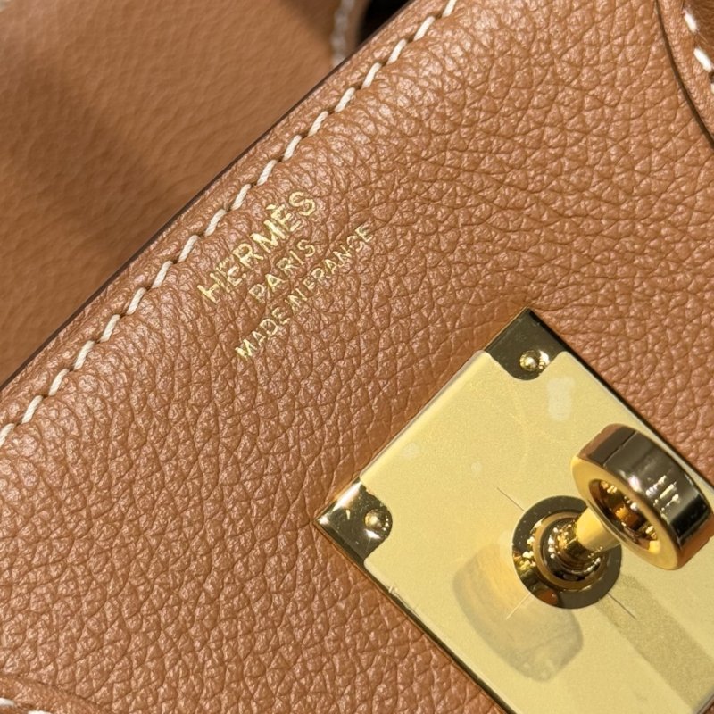 Сумка кожаная Shoulder Birkin Gold 29 см фото 6