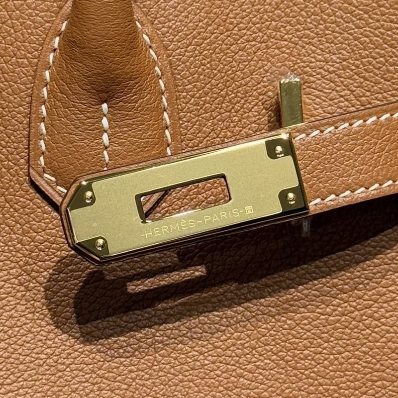 Сумка кожаная Shoulder Birkin Gold 29 см фото 8