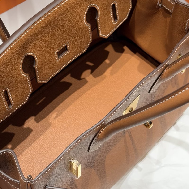 Сумка кожаная Shoulder Birkin Gold 29 см фото 9