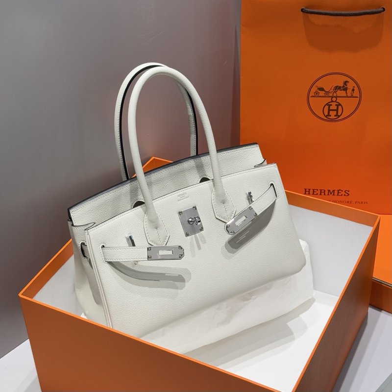 Сумка кожаная Shoulder Birkin Silver 29 см фото 2