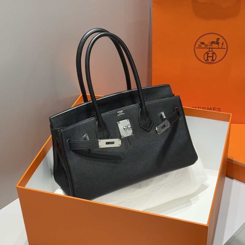 Сумка кожаная Shoulder Birkin Silver 29 см фото 2