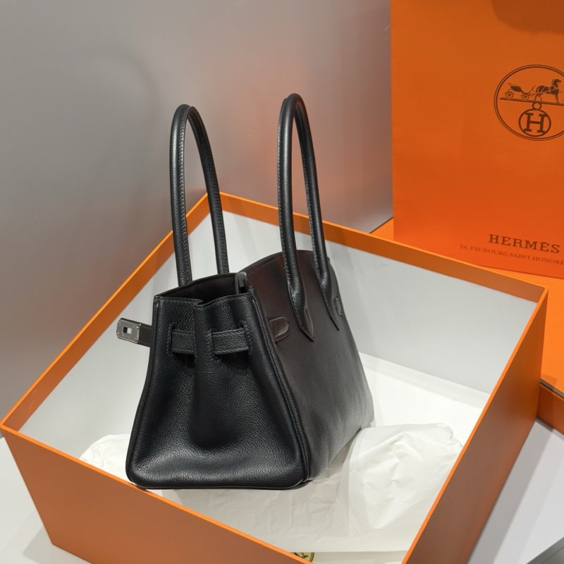 Сумка кожаная Shoulder Birkin Silver 29 см фото 3