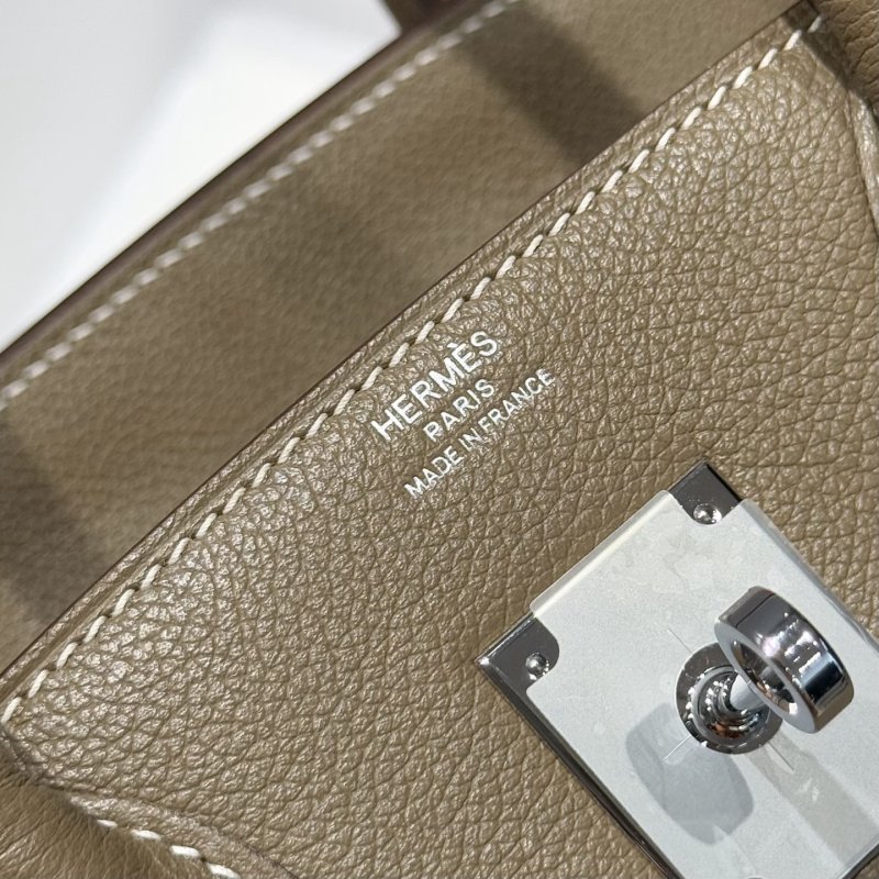 Сумка кожаная Shoulder Birkin Silver 29 см фото 4