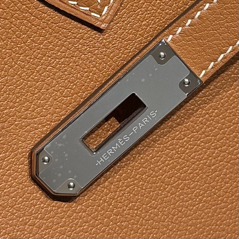 Сумка кожаная Shoulder Birkin Silver 29 см фото 5