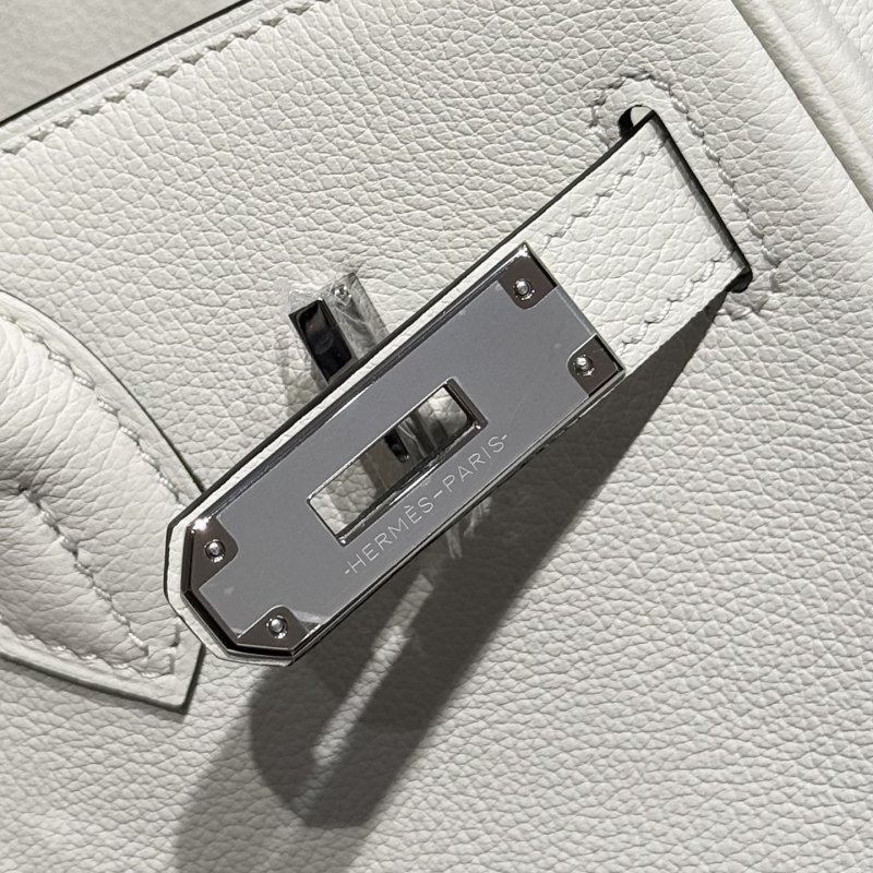 Сумка кожаная Shoulder Birkin Silver 29 см фото 5
