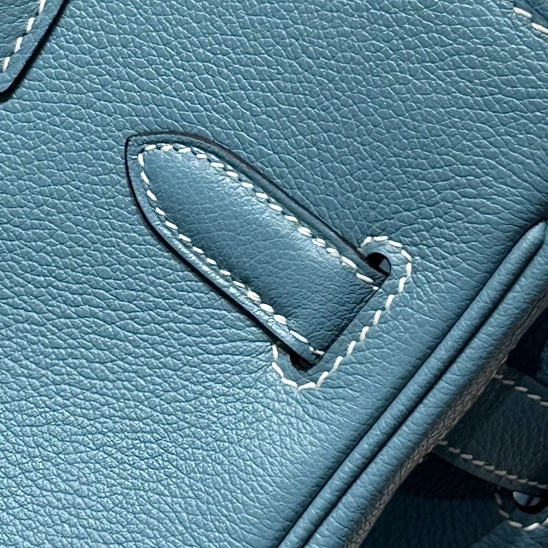 Сумка кожаная Shoulder Birkin Silver 29 см фото 5