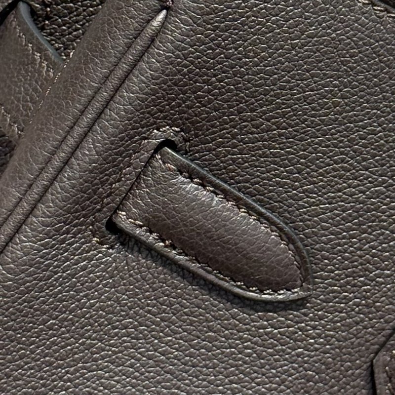 Сумка кожаная Shoulder Birkin Silver 29 см фото 5