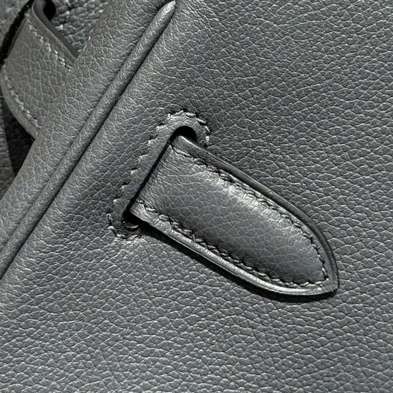 Сумка кожаная Shoulder Birkin Silver 29 см фото 5