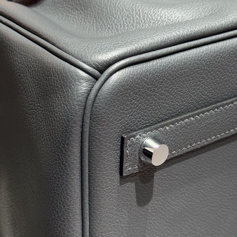 Сумка кожаная Shoulder Birkin Silver 29 см фото 6