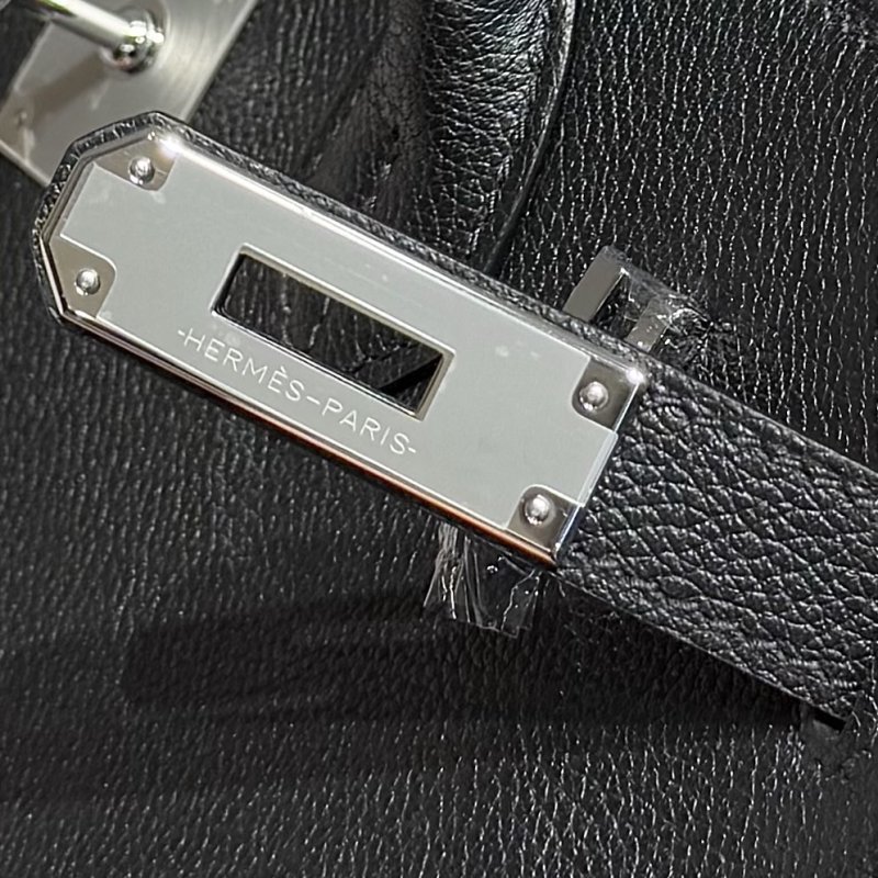 Сумка кожаная Shoulder Birkin Silver 29 см фото 6