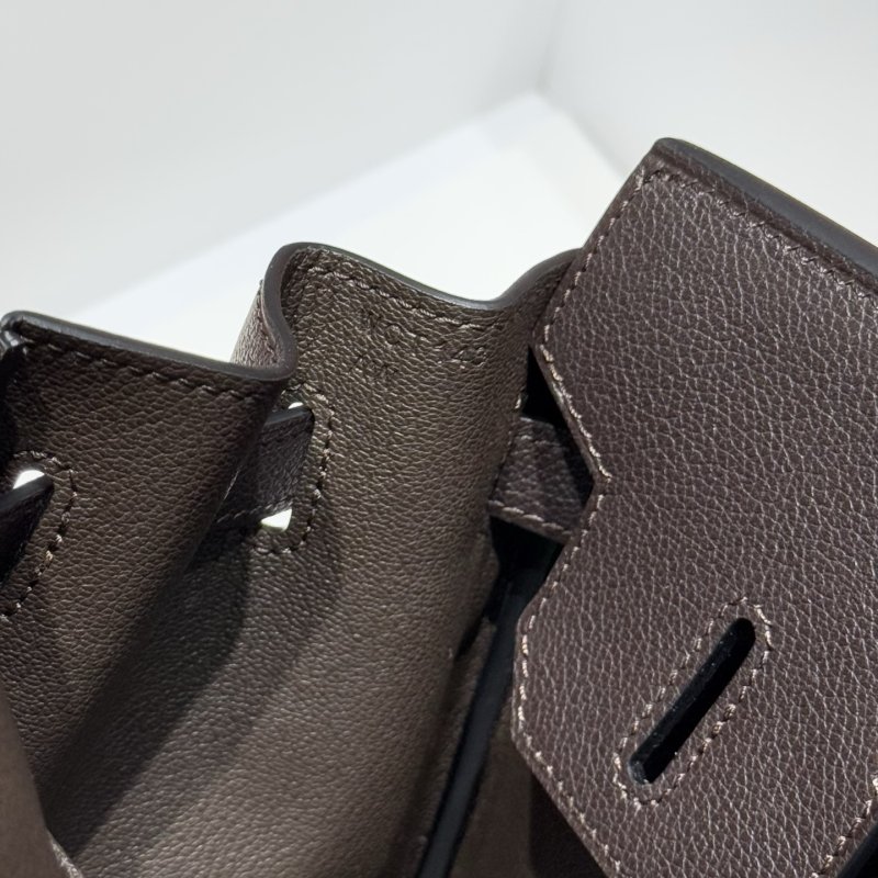 Сумка кожаная Shoulder Birkin Silver 29 см фото 7