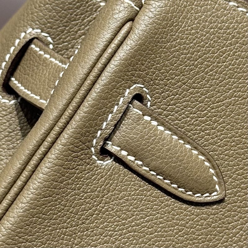 Сумка кожаная Shoulder Birkin Silver 29 см фото 7