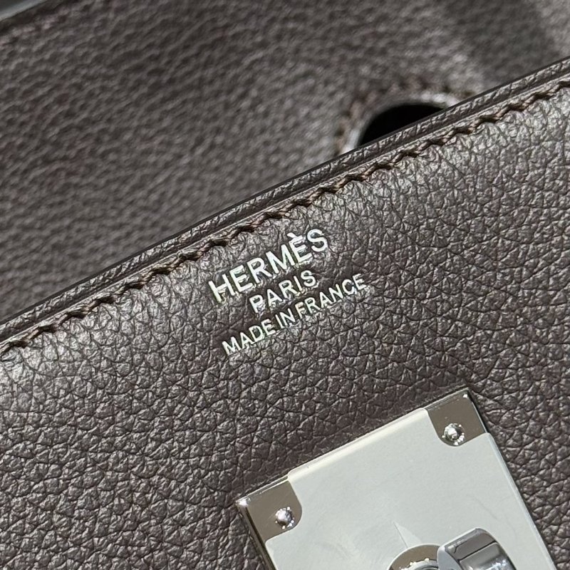 Сумка кожаная Shoulder Birkin Silver 29 см фото 8